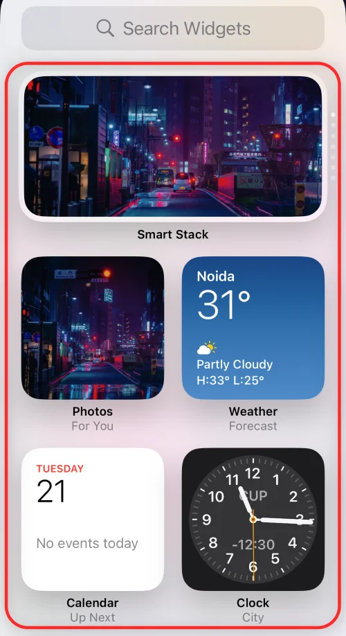 iOS 16의 iPhone에서 위젯을 관리하는 방법