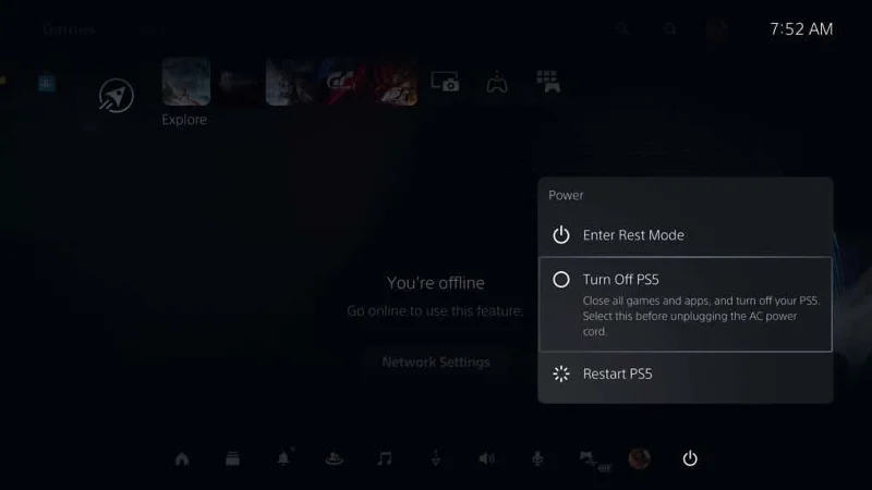 Playstation 5(PS5) 안전 모드 상징