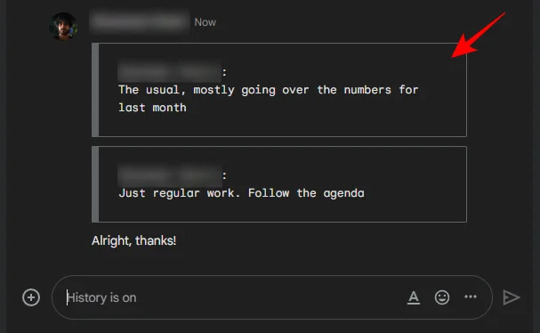 Google Chat에서 답장으로 인용하는 방법