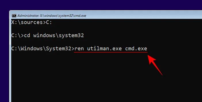명령 프롬프트(CMD)를 사용하여 Windows 11 관리자 비밀번호를 재설정하는 방법