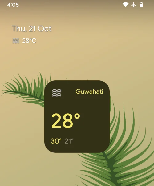 Android 12에 'Material You' 날씨 위젯을 추가하는 방법