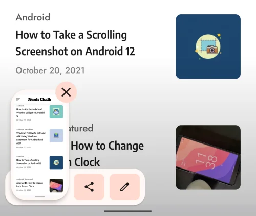 Android 12 스크롤 스크린샷이 작동하지 않나요?  어떻게 고치는 지