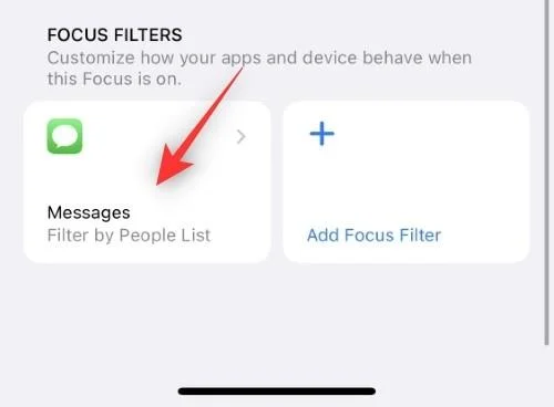 iOS 16의 iPhone에서 포커스 필터를 사용하는 방법
