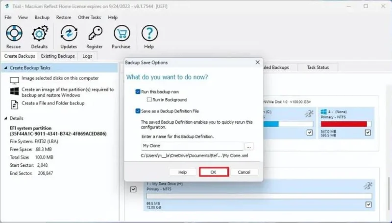 วิธีโคลน Windows 11 HDD เป็น SSD ด้วย Macrium Reflect