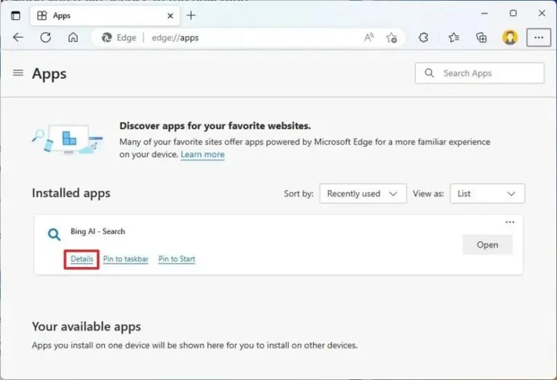 วิธีติดตั้ง Bing ด้วย ChatGPT เป็นแอปบน Windows 11