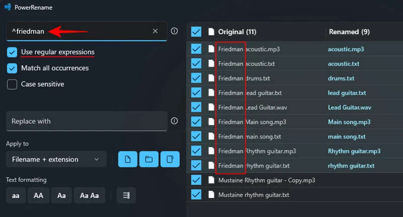 Windows PowerToys: PowerRename을 사용하여 파일 및 폴더 이름을 일괄 바꾸는 방법
