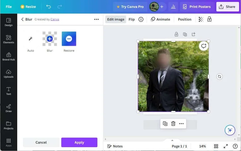 Canva를 사용하여 사진에서 얼굴을 흐리게 만드는 방법