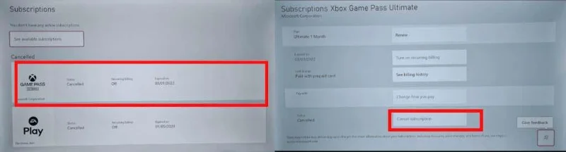 Xbox Game Pass サブスクリプションをキャンセルする方法