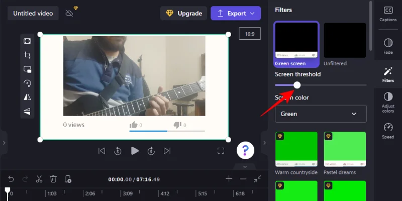 Clipchamp에서 그린 스크린을 수행하는 방법