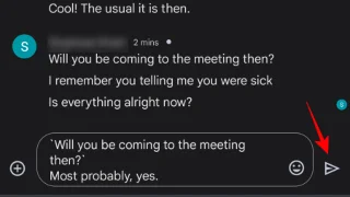 Google Chat에서 답장으로 인용하는 방법