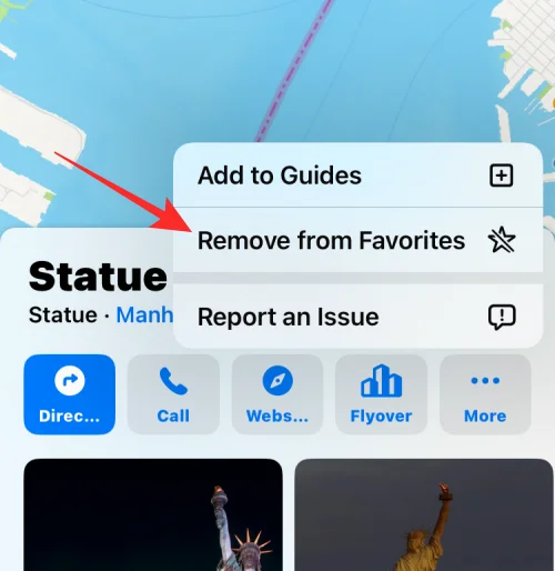 Apple 지도에서 즐겨찾기를 제거하는 방법