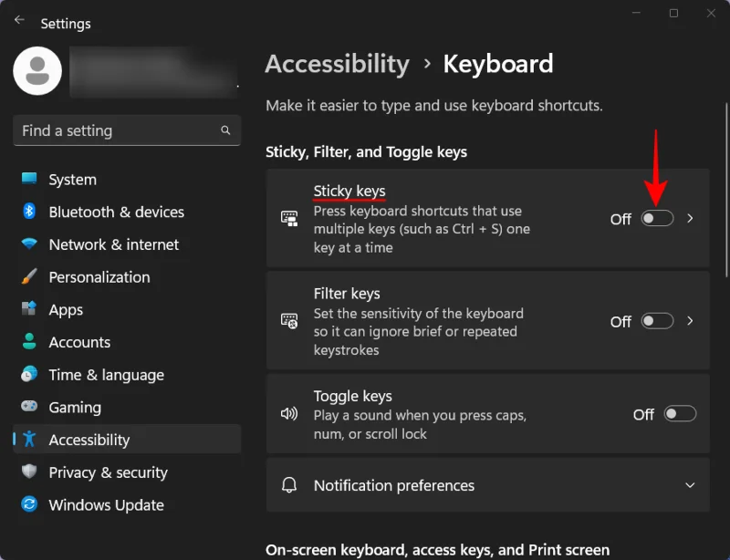 วิธีปิดการใช้งาน Sticky Keys อย่างถาวรบน Windows 11 [2023]