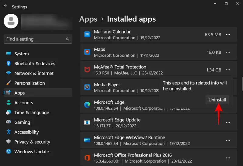 วิธีหยุดป๊อปอัป McAfee บน Windows 11