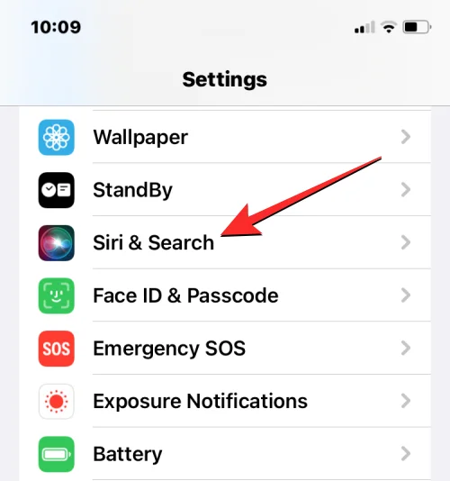 Siri と検索設定