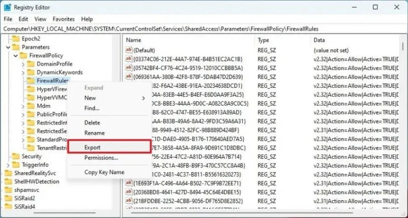 วิธีส่งออกและนำเข้ากฎไฟร์วอลล์แต่ละรายการใน Windows 11