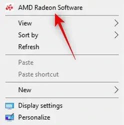AMD Radeon Software 열기