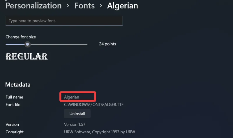 Windows 11에서 글꼴을 변경하는 방법