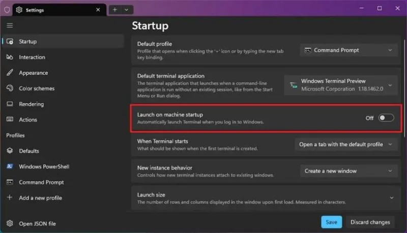 วิธีเปิด Windows Terminal เมื่อเริ่มต้นระบบบน Windows 11