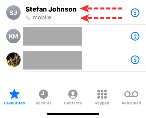 iPhone의 즐겨찾기에서 누군가를 제거하는 방법