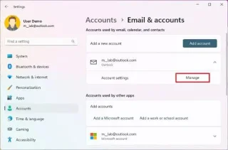 วิธีลบบัญชีอีเมลสำหรับแอพจาก Windows 11