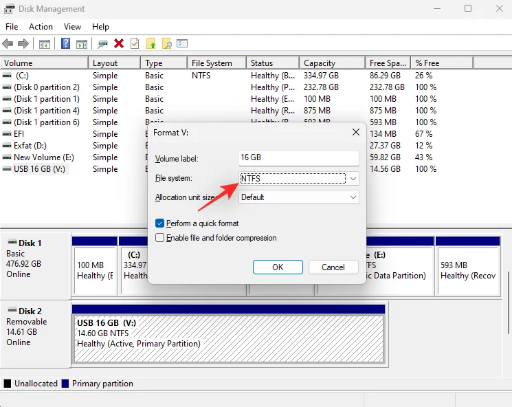 5 วิธีง่ายๆ ในการฟอร์แมต USB เป็น NTFS Windows 11