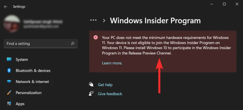 Windows 11: "시스템 요구 사항이 충족되지 않음" 워터마크를 제거하는 방법