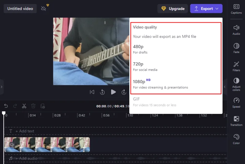 在 Clipchamp 中裁剪視頻：分步指南