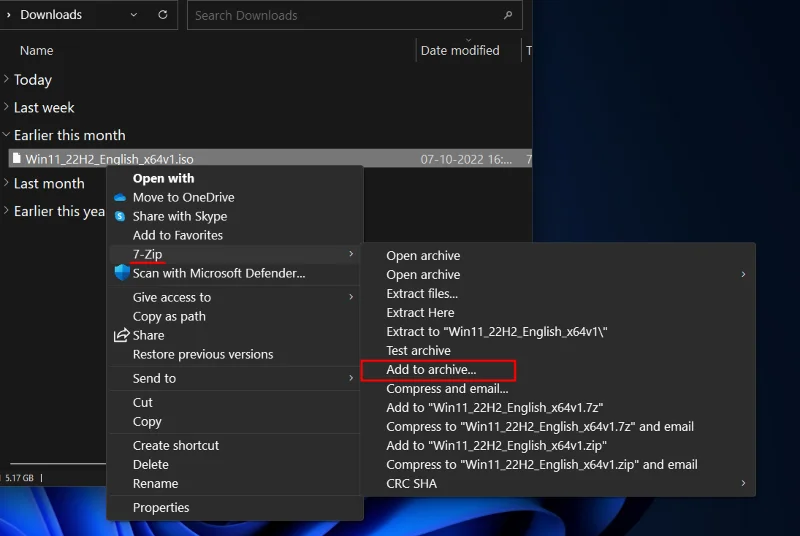 Windows 11에서 7-Zip을 사용하는 방법