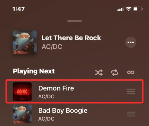 如何在 iPhone 上的 Apple Music 中添加歌曲以立即播放下一首