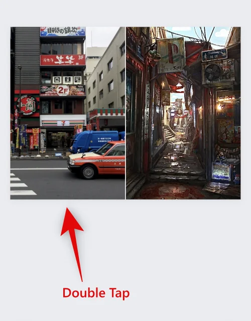 iPhone에서 두 장의 사진을 나란히 넣는 방법
