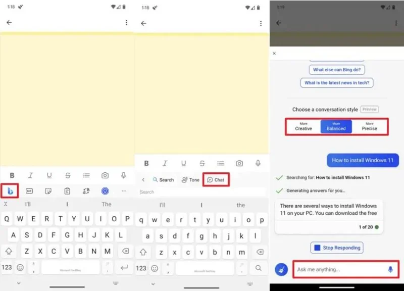 สามวิธีที่ดีที่สุดในการเข้าถึง Bing Chat AI บน Android หรือ iPhone