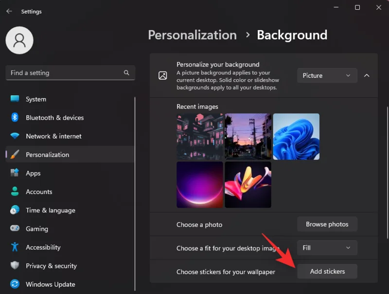 Windows 11의 데스크톱에서 스티커를 사용하는 방법