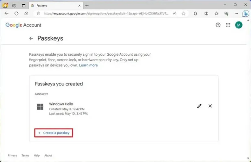 วิธีตั้งค่า Passkey สำหรับเว็บไซต์หรือแอพบน Windows 11