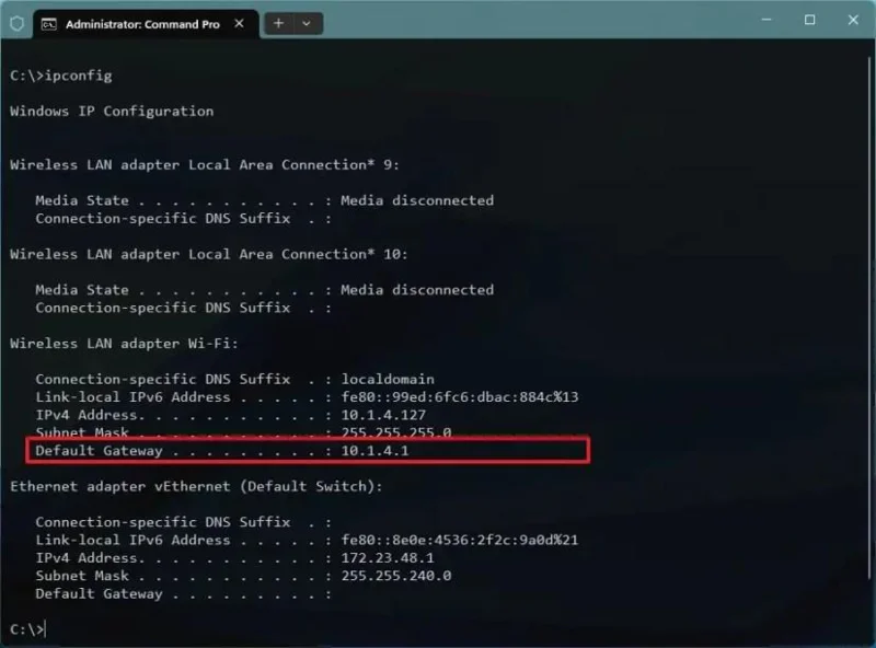 วิธีค้นหาที่อยู่ IP ของเราเตอร์ใน Windows 11