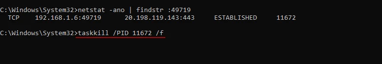วิธีฆ่ากระบวนการบนพอร์ตบน Windows 11