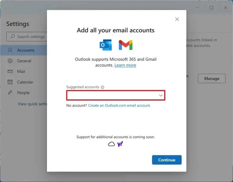 วิธีเพิ่มบัญชี Gmail ลงในแอป Outlook ใหม่บน Windows 11