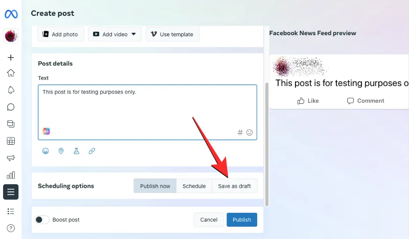 Facebook 앱에서 초안을 찾는 방법