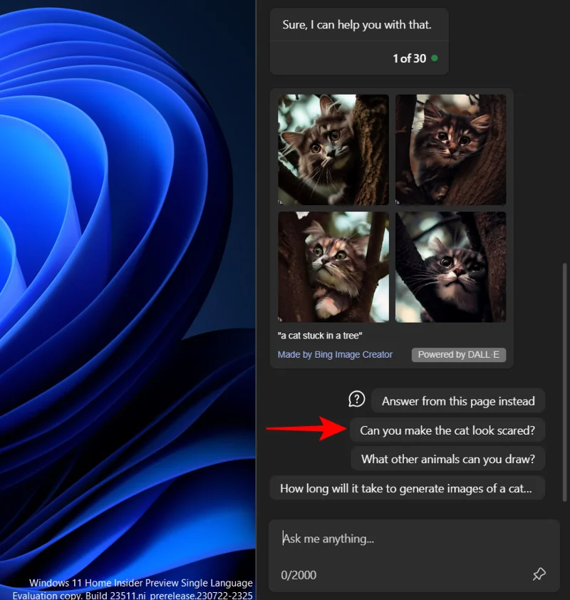 Windows Copilot을 사용하여 AI 이미지를 생성하는 방법
