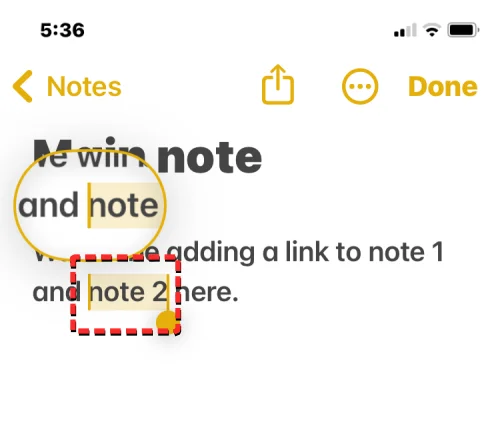 如何在裝有 iOS 17 的 iPhone 上鍊接筆記內的其他筆記
