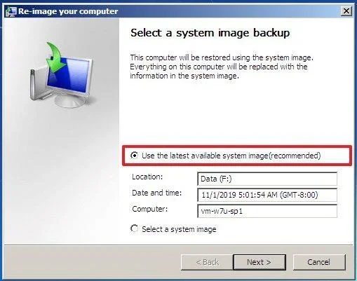 วิธีสร้างการสำรองข้อมูลแบบเต็มบน Windows 7