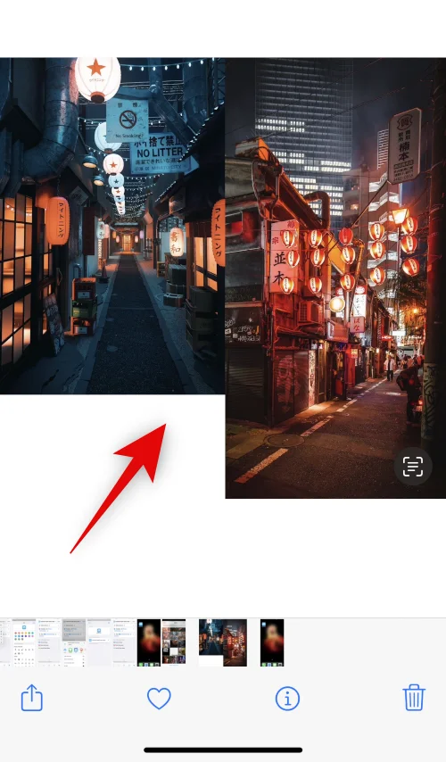 iPhone에서 두 장의 사진을 나란히 넣는 방법