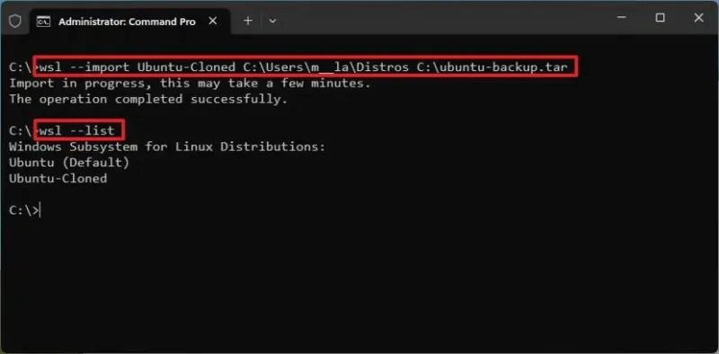 วิธีโคลน distro WSL บน Windows 11