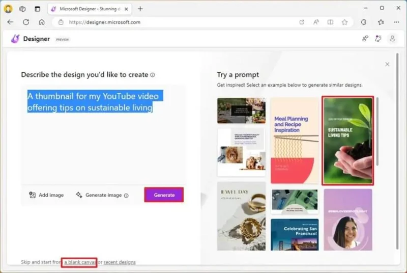 วิธีใช้ Microsoft Designer เพื่อสร้างกราฟิก