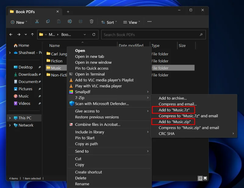 Windows 11에서 7-Zip을 사용하는 방법
