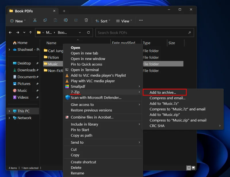 Windows 11에서 7-Zip을 사용하는 방법