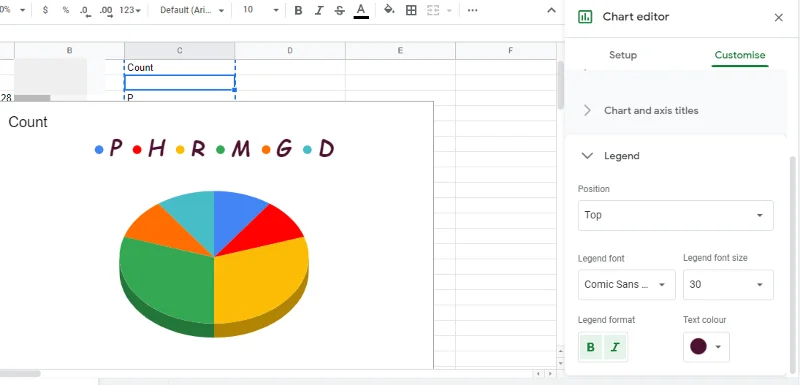 Google Forms에서 원형 차트를 만드는 방법