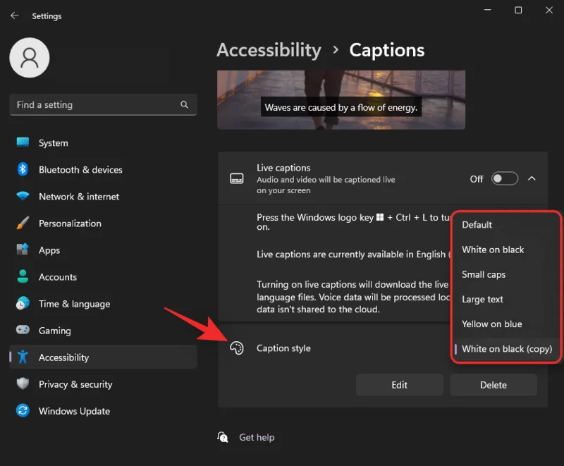 Windows 11에서 시스템 전체 라이브 캡션을 사용하는 방법