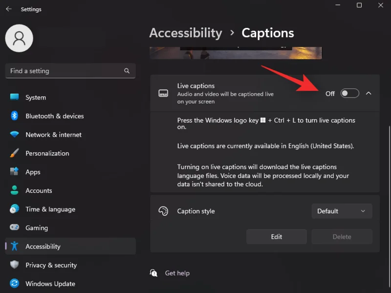 Windows 11에서 시스템 전체 라이브 캡션을 사용하는 방법