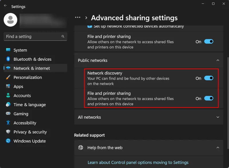 วิธีเปิด Network Discovery บน Windows 11: 4 วิธีและ 3 แก้ไข