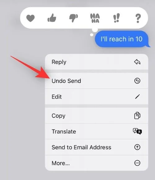 IOS 16 전송 취소 버튼: 위치 및 사용 방법